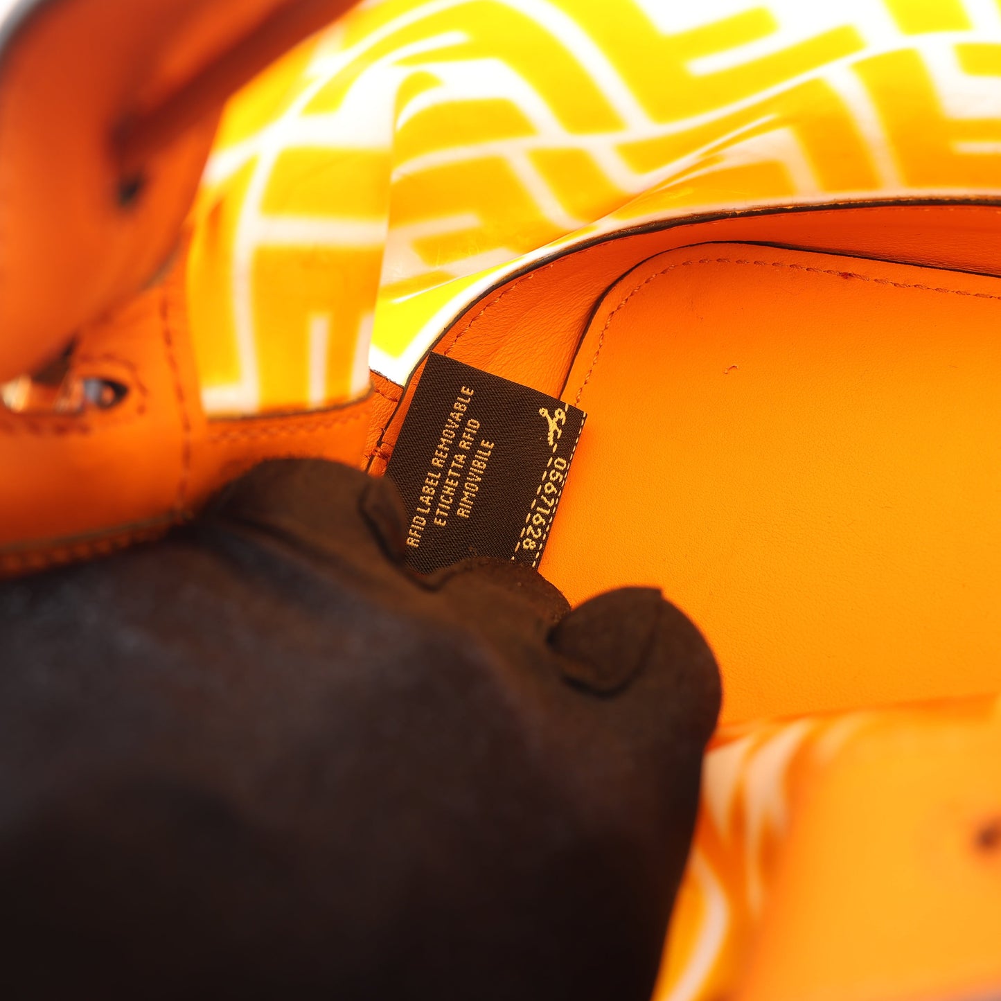 FENDI Mon Tresor Mini PVC & leather 2 Way Shoulder Bag in Orange 8BS010