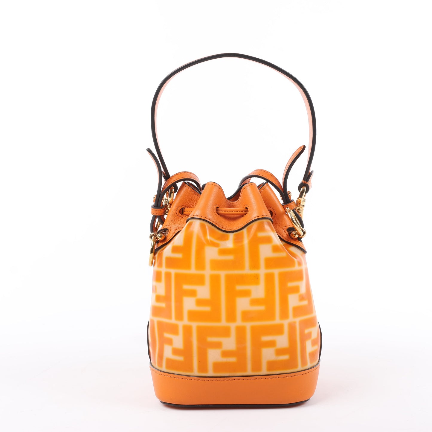 FENDI Mon Tresor Mini PVC & leather 2 Way Shoulder Bag in Orange 8BS010