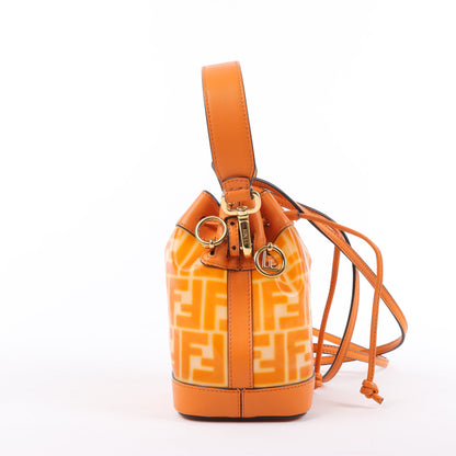 FENDI Mon Tresor Mini PVC & leather 2 Way Shoulder Bag in Orange 8BS010