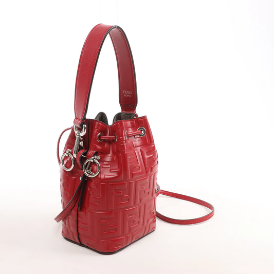 Fendi Mon Tresor Mini 2Way Shoulder Bag in Red 8BS010