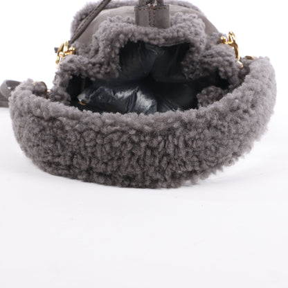 Fendi Mon Tresor Mini Mouton 2Way Shoulder Bag in Gray 8BS010