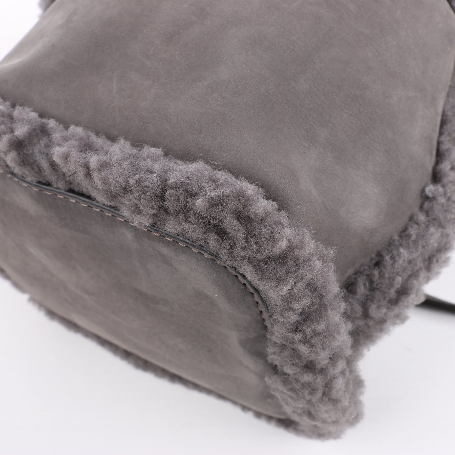 Fendi Mon Tresor Mini Mouton 2Way Shoulder Bag in Gray 8BS010