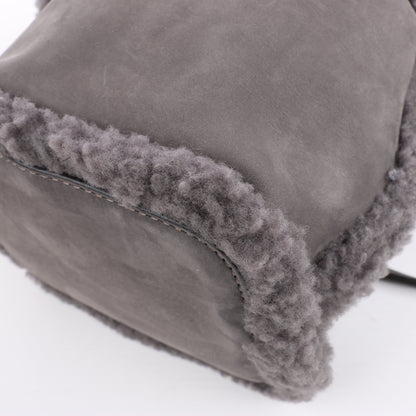 Fendi Mon Tresor Mini Mouton 2Way Shoulder Bag in Gray 8BS010