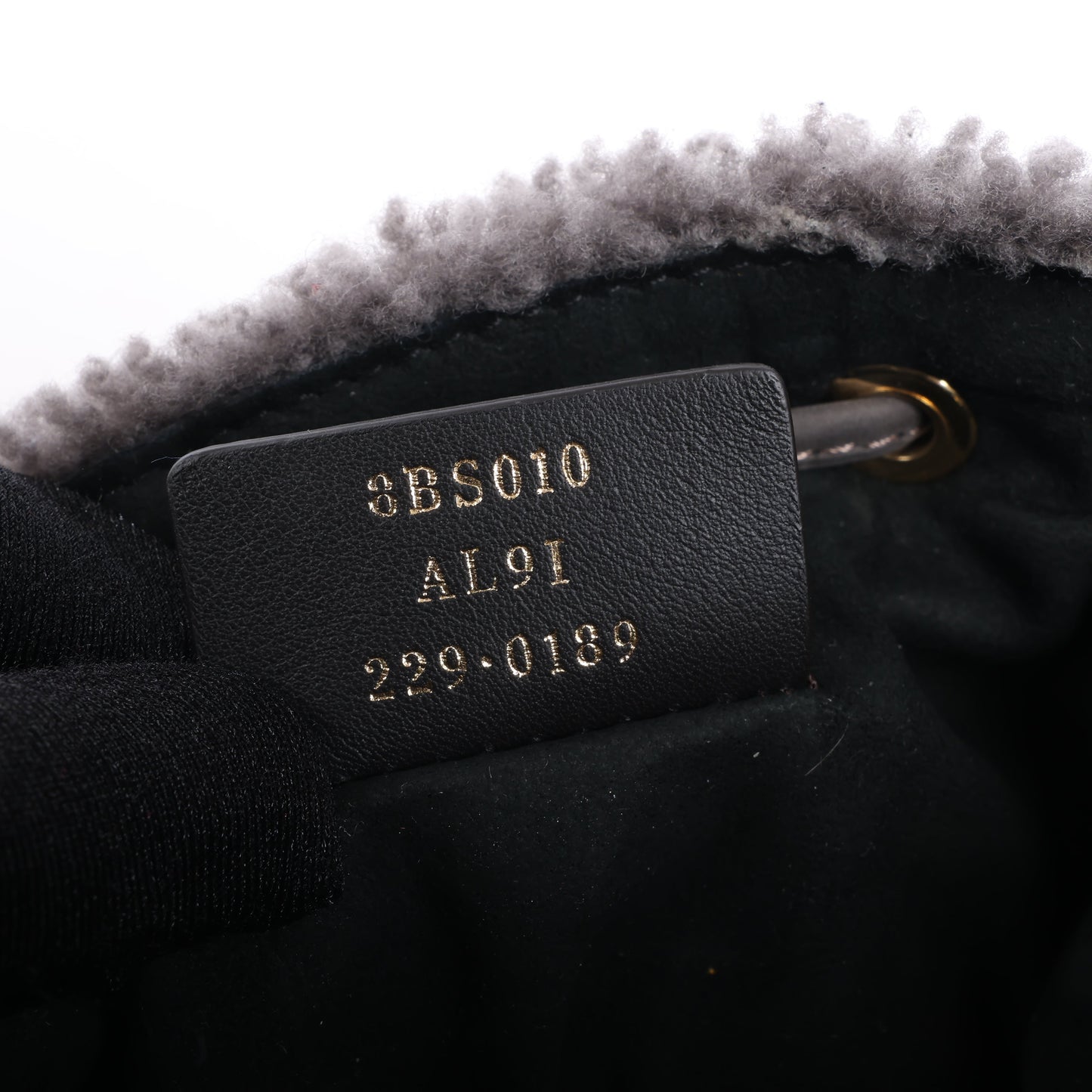 Fendi Mon Tresor Mini Mouton 2Way Shoulder Bag in Gray 8BS010