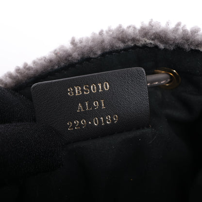 Fendi Mon Tresor Mini Mouton 2Way Shoulder Bag in Gray 8BS010