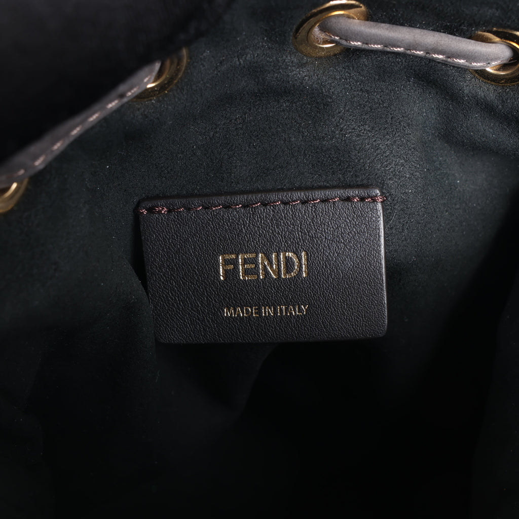 Fendi Mon Tresor Mini Mouton 2Way Shoulder Bag in Gray 8BS010