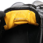 Fendi Monster Bug's Eye Studs Leather Sneakers in Black x Yellow, Size 41 EU