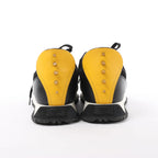 Fendi Monster Bug's Eye Studs Leather Sneakers in Black x Yellow, Size 41 EU