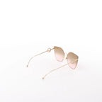 Fendi Oversized Cat-eye Sunglasses in Gold Metal FF0323/S