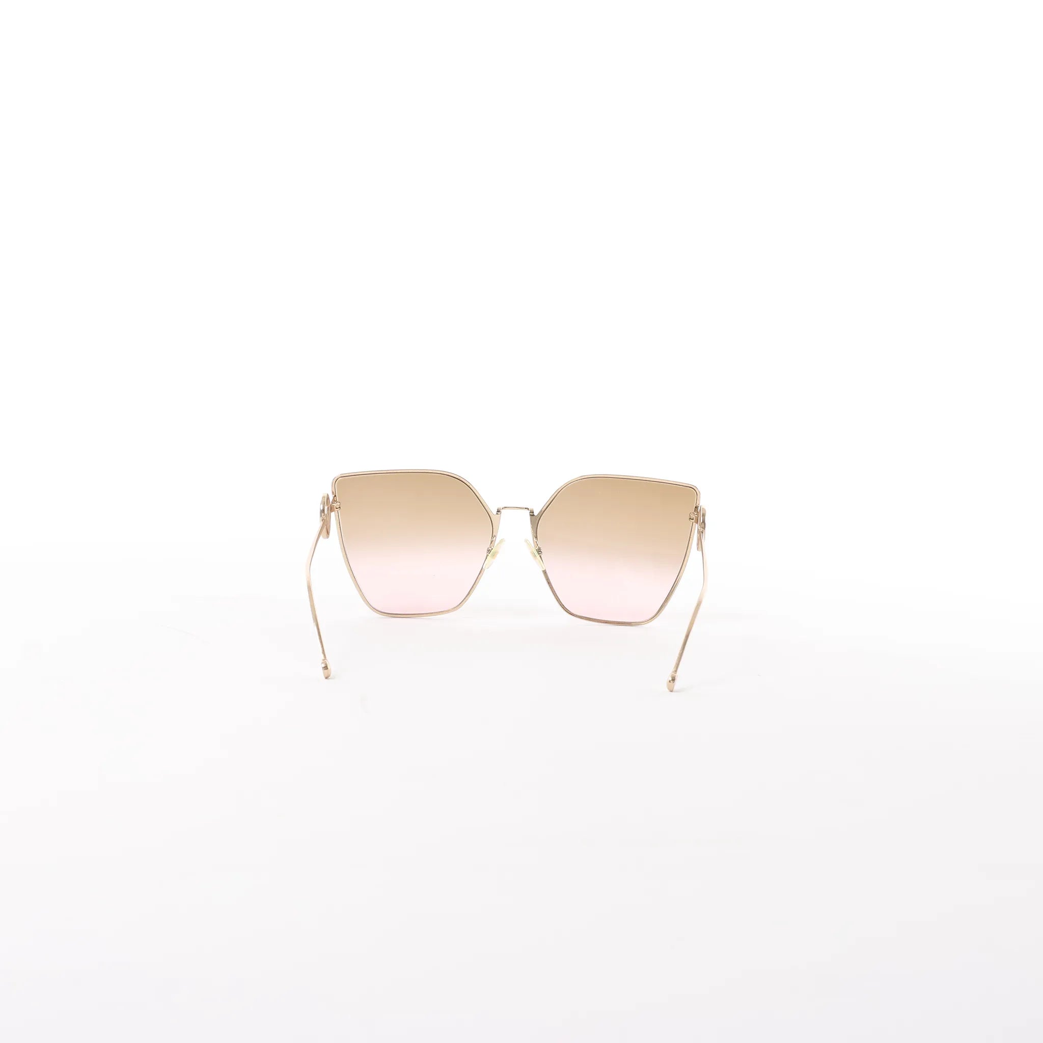 Fendi Oversized Cat-eye Sunglasses in Gold Metal FF0323/S