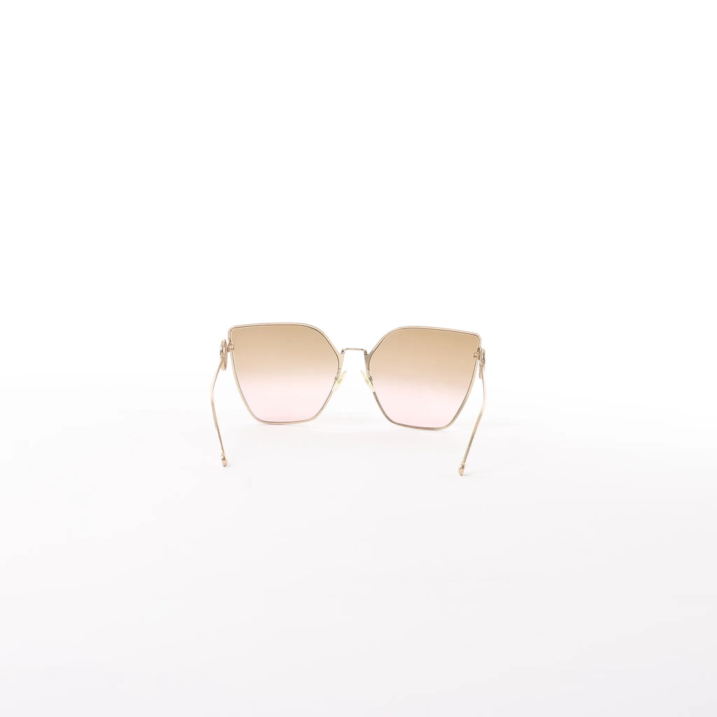 Fendi Oversized Cat-eye Sunglasses in Gold Metal FF0323/S