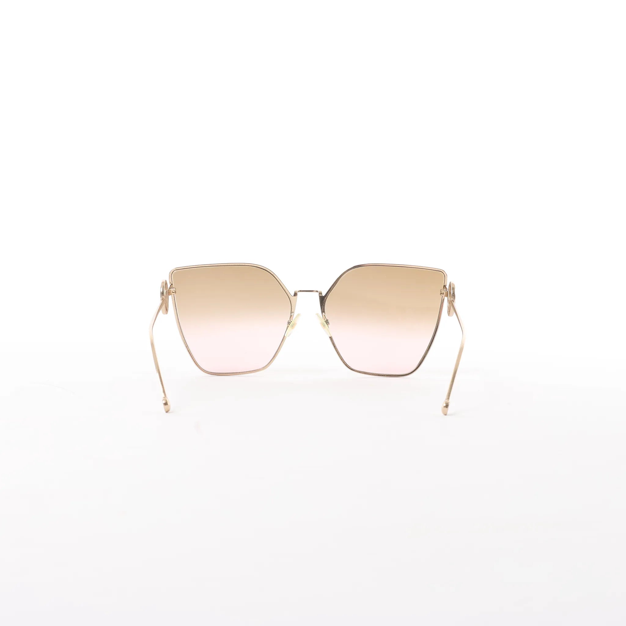 Fendi Oversized Cat-eye Sunglasses in Gold Metal FF0323/S