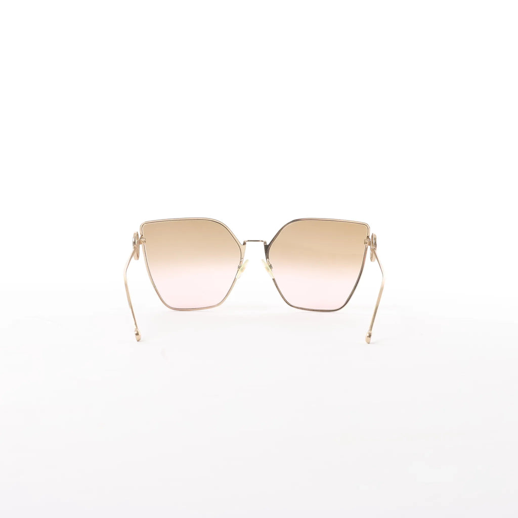 Fendi Oversized Cat-eye Sunglasses in Gold Metal FF0323/S