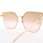 Fendi Oversized Cat-eye Sunglasses in Gold Metal FF0323/S