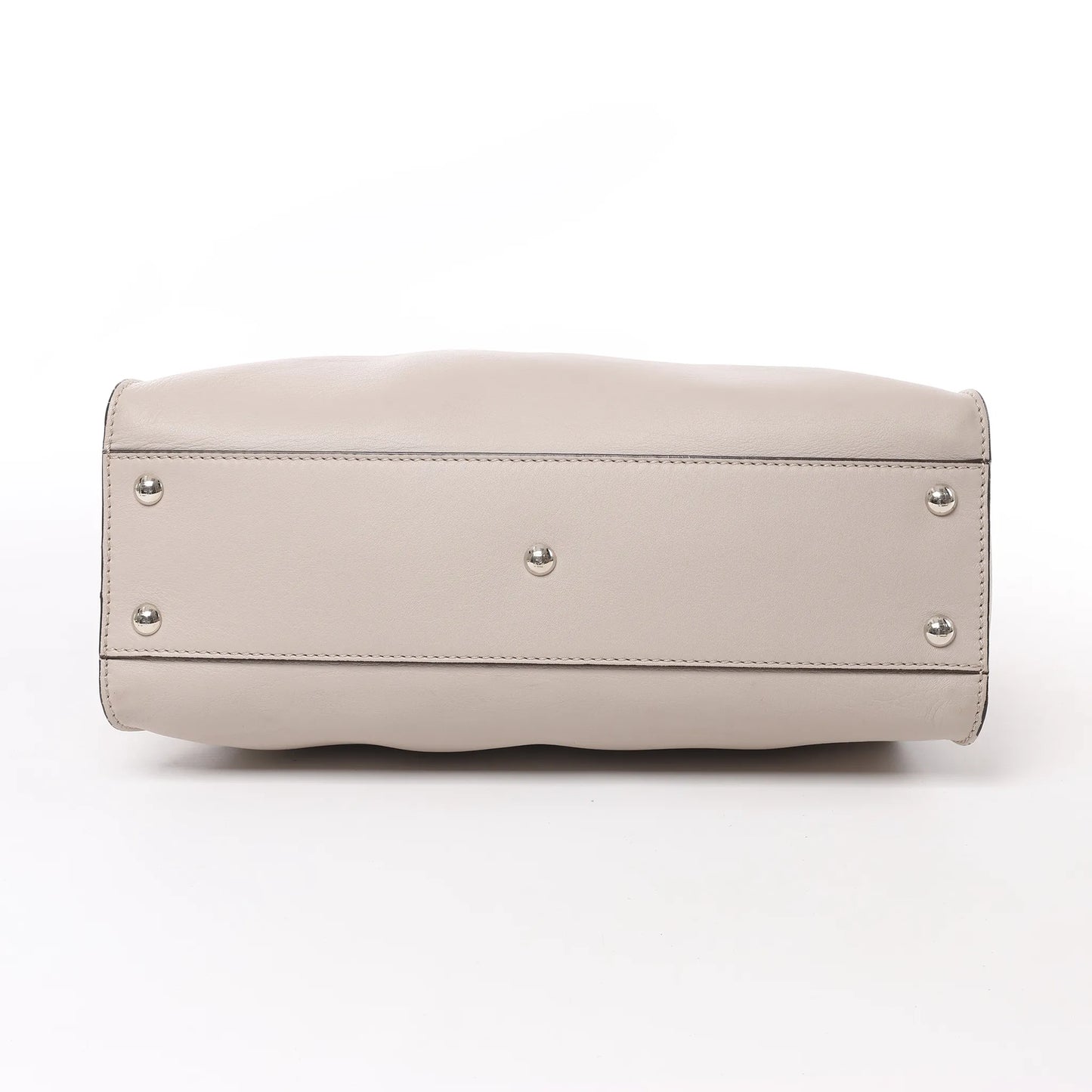 Fendi Peekaboo Regular Leather 2Way Handbag in Light Greige 8BN290