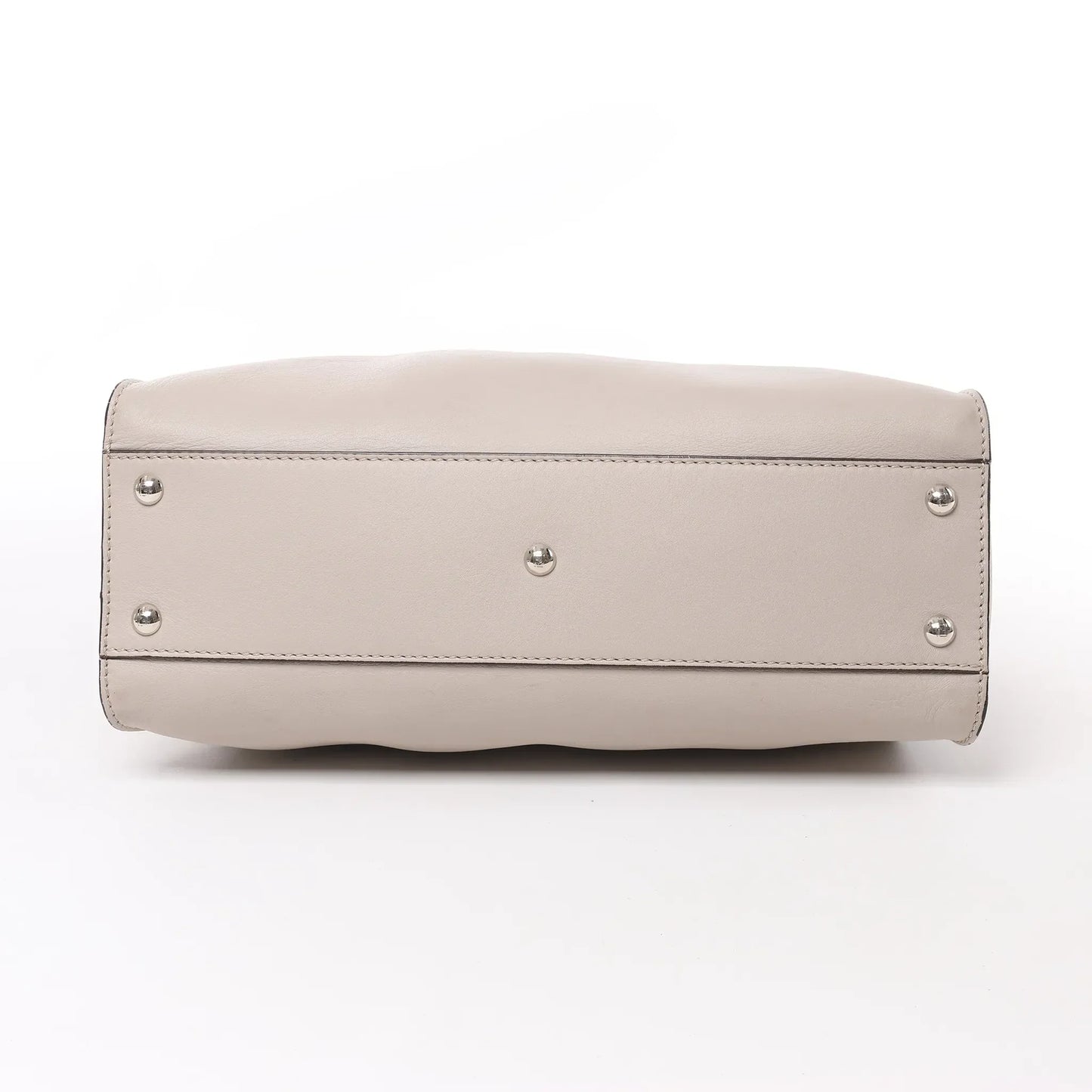 Fendi Peekaboo Regular 2-Wege-Handtasche aus Leder in Hellgreige 8BN290