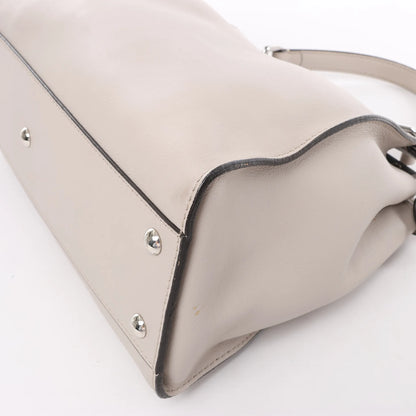 Fendi Peekaboo Regular Leather 2Way Handbag in Light Greige 8BN290