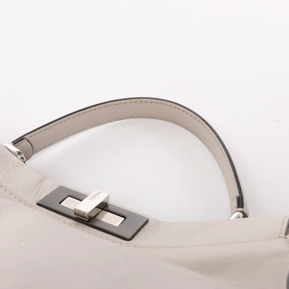 Fendi Peekaboo Regular Leather 2Way Handbag in Light Greige 8BN290