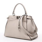 Fendi Peekaboo Regular Leather 2Way Handbag in Light Greige 8BN290