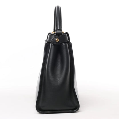 Fendi Peekaboo Regular Leather 2Way Handbag in Black 8BN290