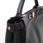 Fendi Peekaboo Regular Leather 2Way Handbag in Black 8BN290