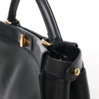 Fendi Peekaboo Regular Leather 2Way Handbag in Black 8BN290