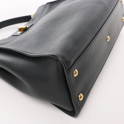 Fendi Peekaboo Regular Leather 2Way Handbag in Black 8BN290