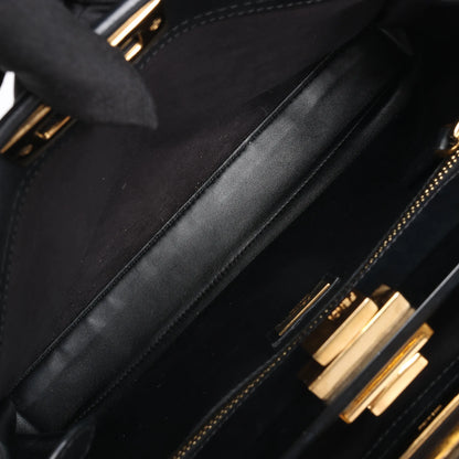 Fendi Peekaboo Regular Leather 2Way Handbag in Black 8BN290
