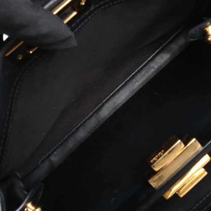 Fendi Peekaboo Regular Leather 2Way Handbag in Black 8BN290