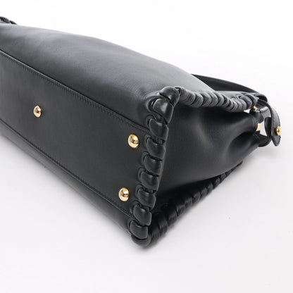 Fendi Peekaboo Regular Leather 2Way Handbag in Black 8BN290