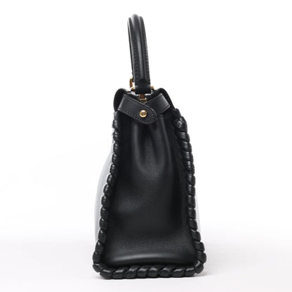 Fendi Peekaboo Regular Leather 2Way Handbag in Black 8BN290