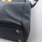 Fendi Peekaboo Regular Leather 2Way Handbag in Navy Blue 8BN226
