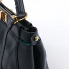Fendi Peekaboo Regular Leather 2Way Handbag in Navy Blue 8BN226