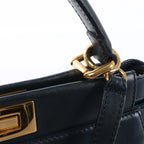 Fendi Peekaboo Regular Leather 2Way Handbag in Navy Blue 8BN226