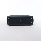 Fendi Peekaboo Regular Leather 2Way Handbag in Navy Blue 8BN226