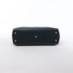 Fendi Peekaboo Regular Leather 2Way Handbag in Navy Blue 8BN226