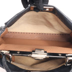 Fendi Peekaboo Regular Selleria Leather Handbag in Black 8BN226