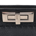 Fendi Peekaboo Regular Selleria Leather Handbag in Black 8BN226
