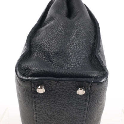 Fendi Peekaboo Regular Selleria Leather Handbag in Black 8BN226