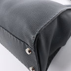 Fendi Peekaboo Regular Selleria Leather 2Way Handbag in Gray 8BN226