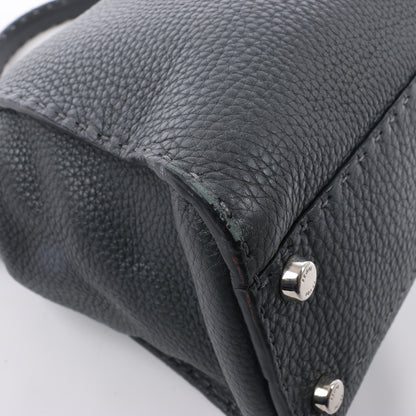 Fendi Peekaboo Regular Selleria Leather 2Way Handbag in Gray 8BN226