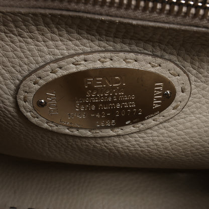 Fendi Peekaboo Regular Selleria Leather 2Way Handbag in Gray 8BN226