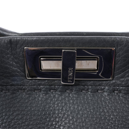 Fendi Peekaboo Regular Selleria Leather 2Way Handbag in Gray 8BN226
