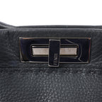 Fendi Peekaboo Regular Selleria Leather 2Way Handbag in Gray 8BN226