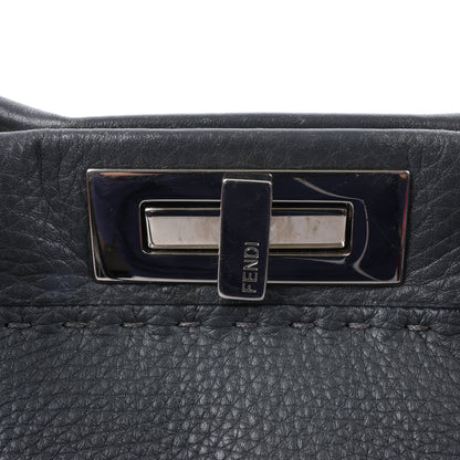 Fendi Peekaboo Regular Selleria Leather 2Way Handbag in Gray 8BN226