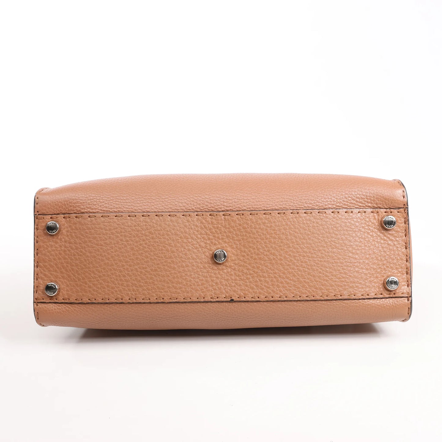 Fendi Peekaboo Regular Selleria Leather 2way Handbag in Beige 8BN226