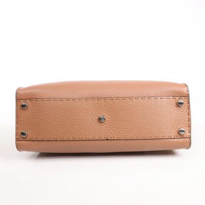 Fendi Peekaboo Regular Selleria Leather 2way Handbag in Beige 8BN226