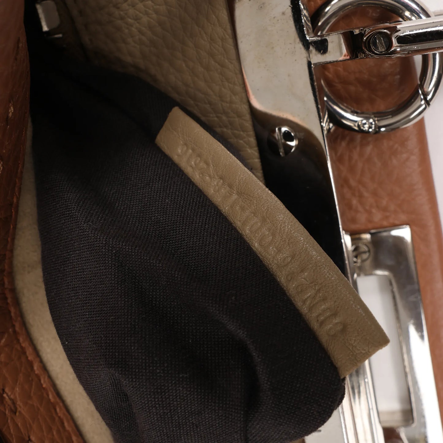 Fendi Peekaboo Regular Selleria Leather 2way Handbag in Beige 8BN226