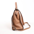 Fendi Peekaboo Regular Selleria Leather 2way Handbag in Beige 8BN226