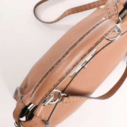 Fendi Peekaboo Regular Selleria Leather 2way Handbag in Beige 8BN226